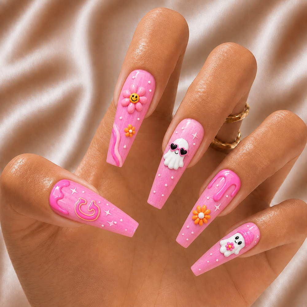 Groovy Ghost - Personalized Press-On Nails