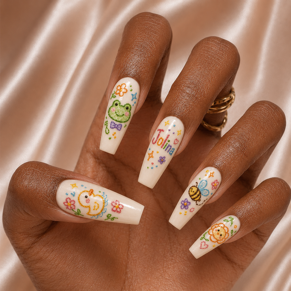 Back To School - Personalized Press-On Nails