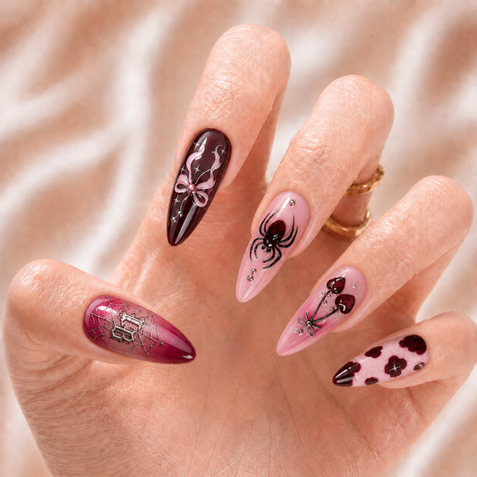 Burgundy Gothic - Personalized Press-On Nails alternate image