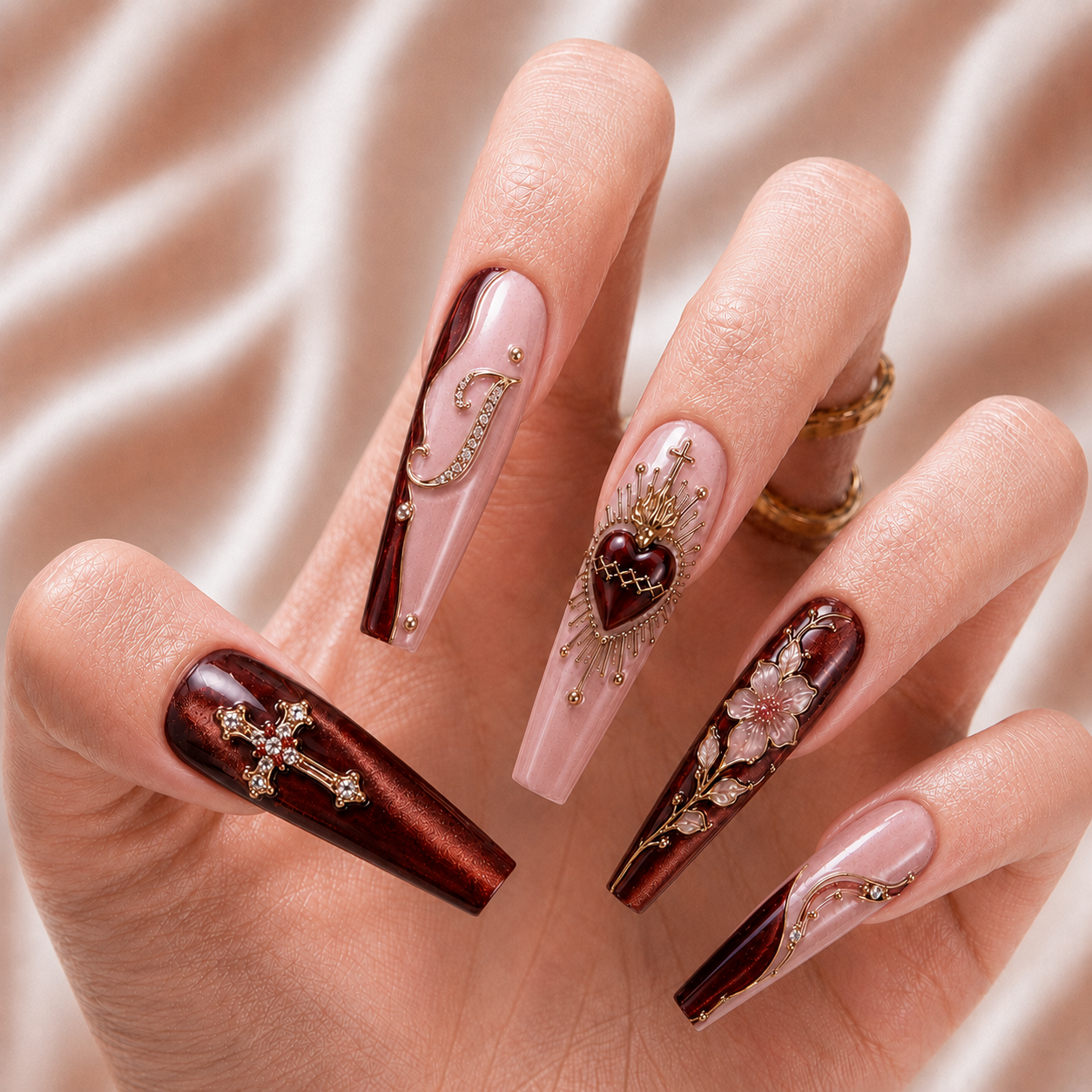 Sacred Heart - Personalized Press-On Nails