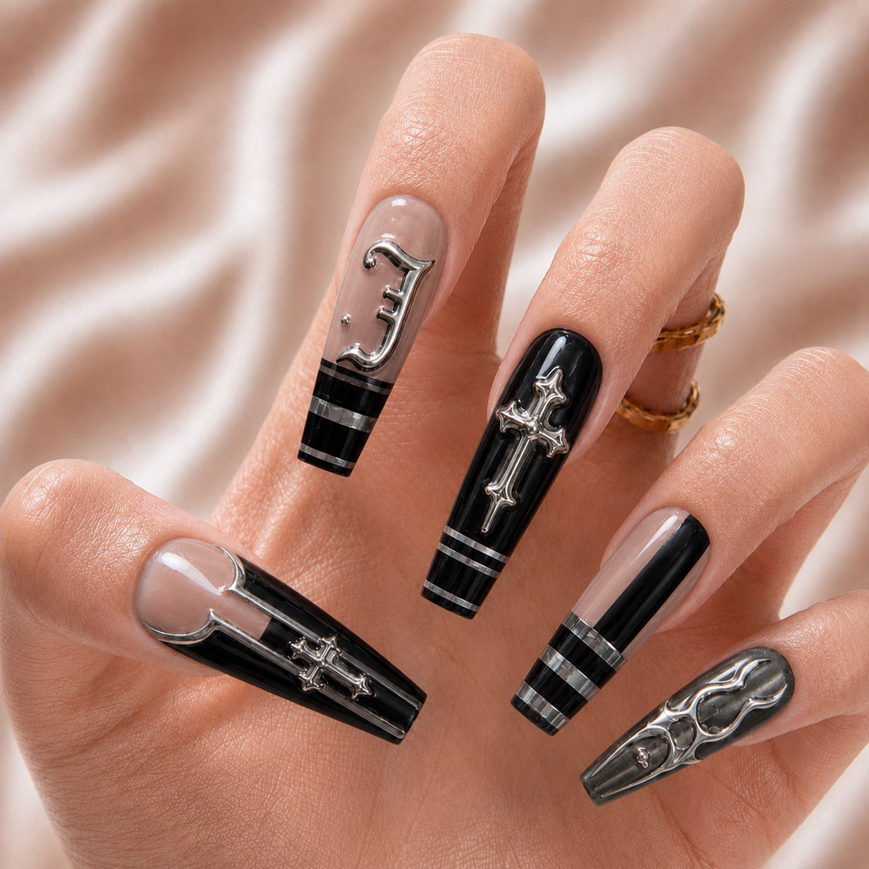 Gothic Christian Faith - Personalized Press-On Nails