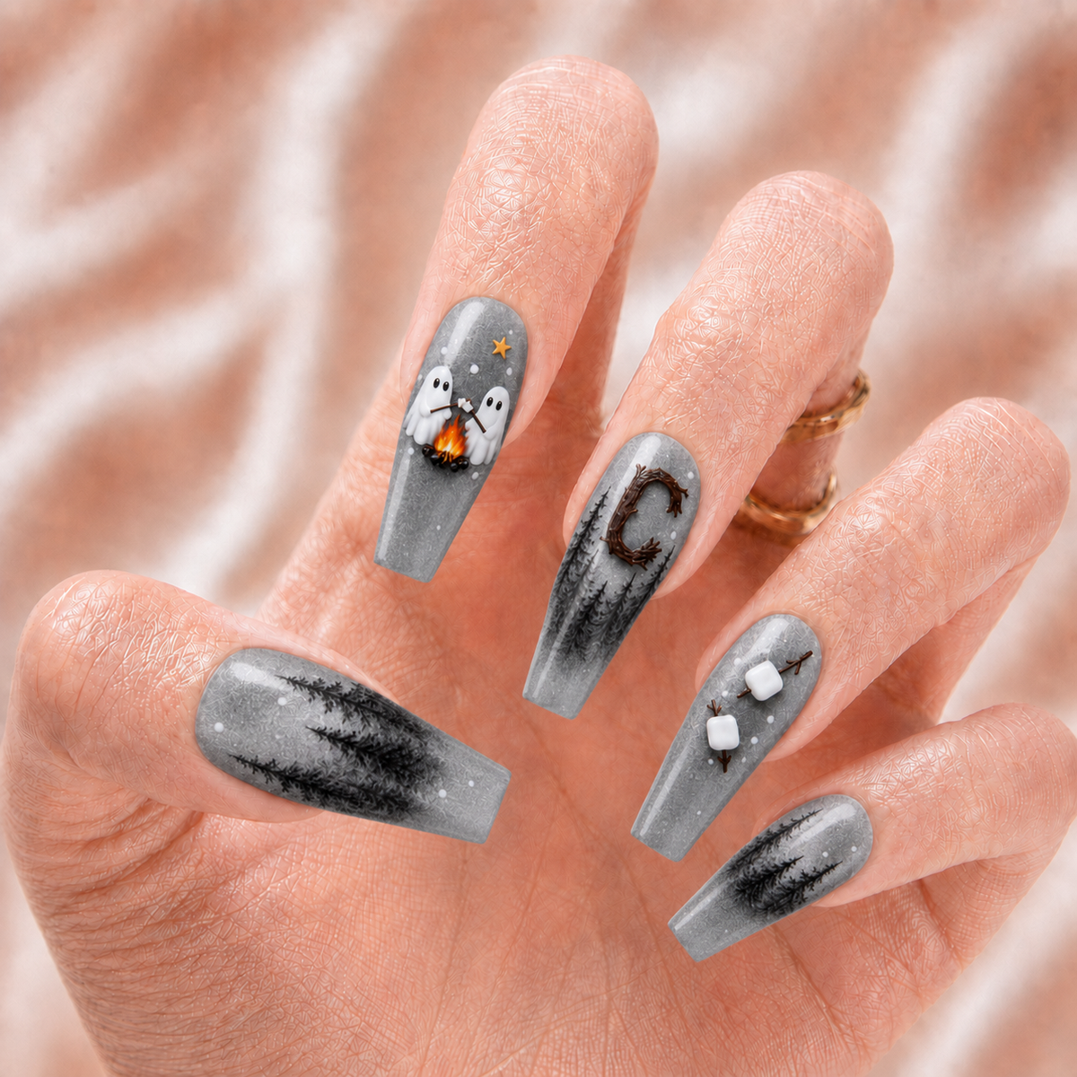 Ghost Camping - Personalized Press-On Nails