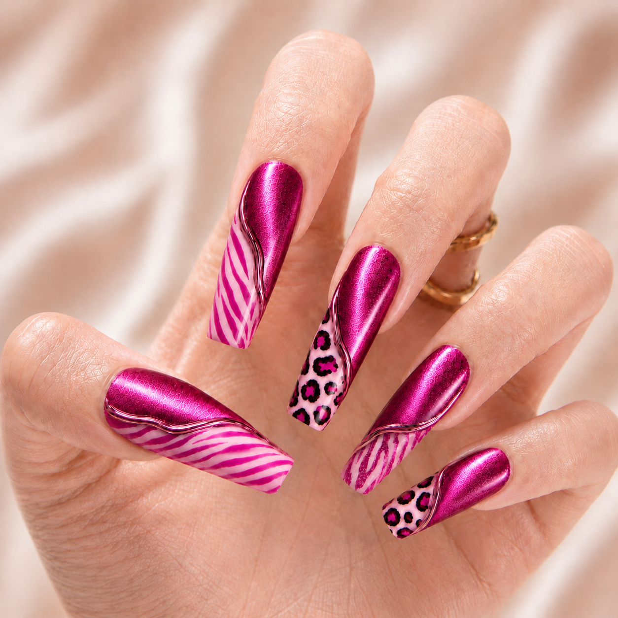 Pink Leopard - Press-On Nails