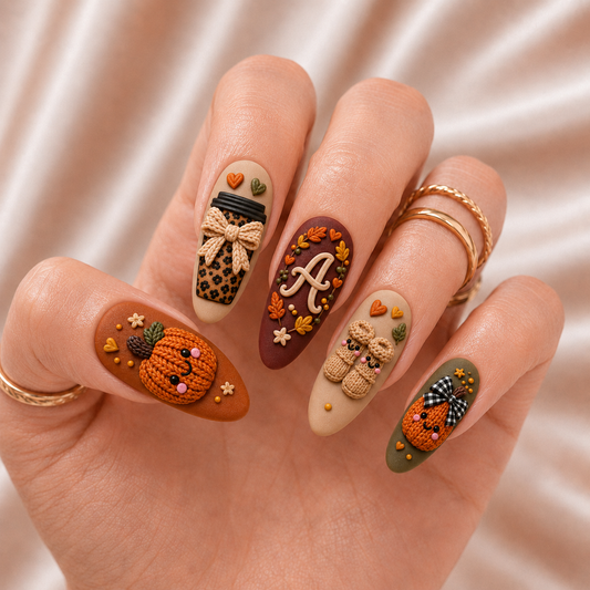 Cozy Pumpkin - Personalized Press-On Nails alternate image