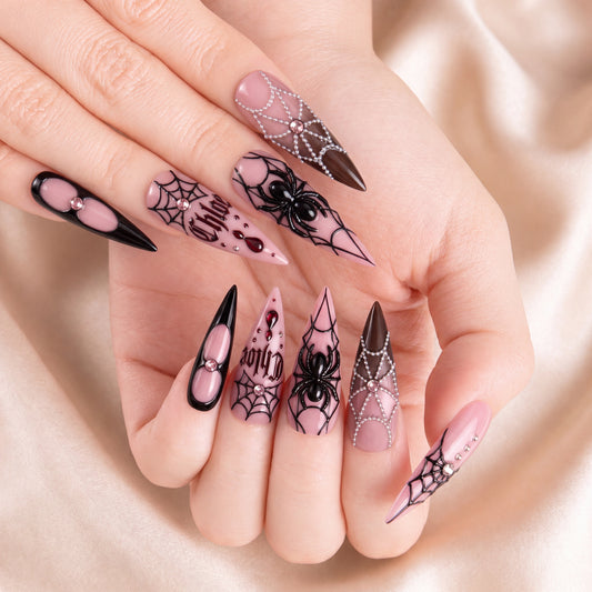 Gothic Love Web — Custom Press-On Nails alternate image