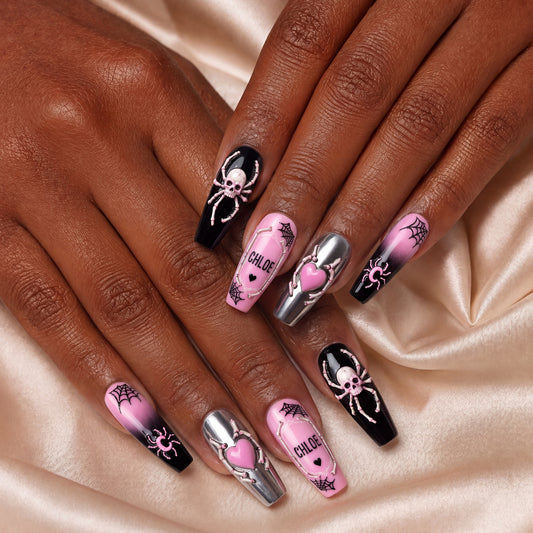 Pink Requiem – Personalized Press-On Nails alternate image