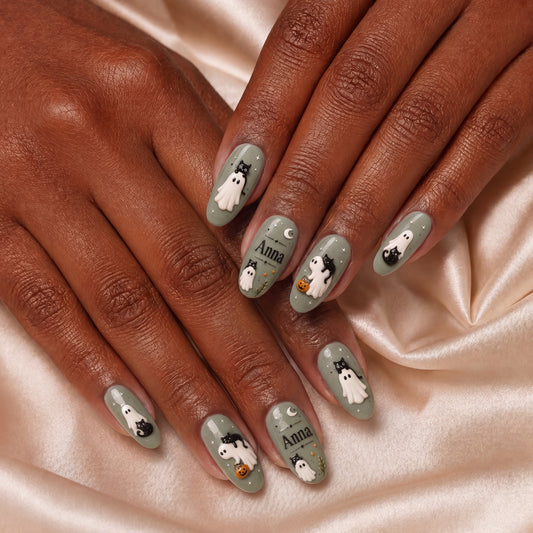 Phantom Purr - Personalized Press-On Nails alternate image