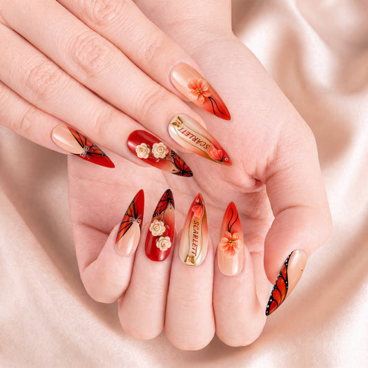 Monarch Blossom - Personalized Press-On Nails alternate image