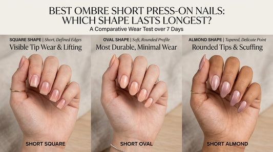 Best Ombre Short Press on Nails Shapes for Long Wear