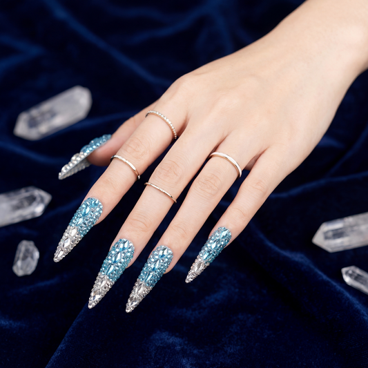 Pink almond press-on nails — glossy finish for everyday wear