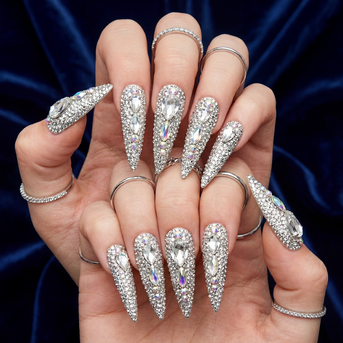 Pink almond press-on nails — glossy finish for everyday wear
