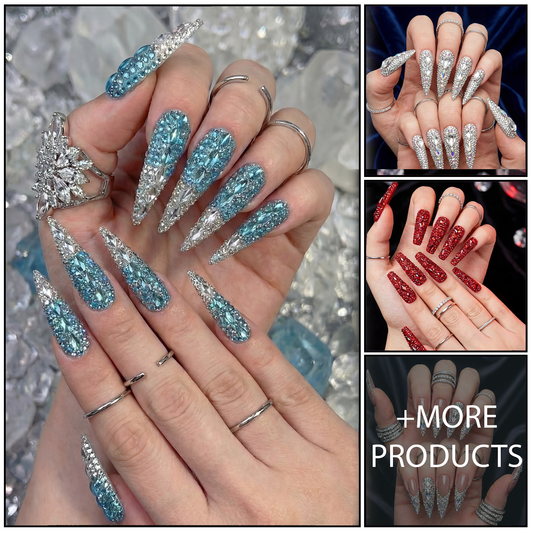 Pink almond press-on nails — glossy finish for everyday wear