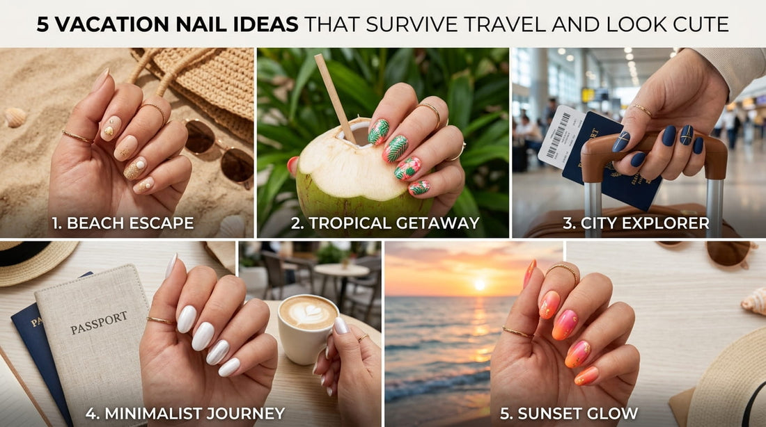 5 Vacation Nail Ideas for Travel-Friendly Cute Nails