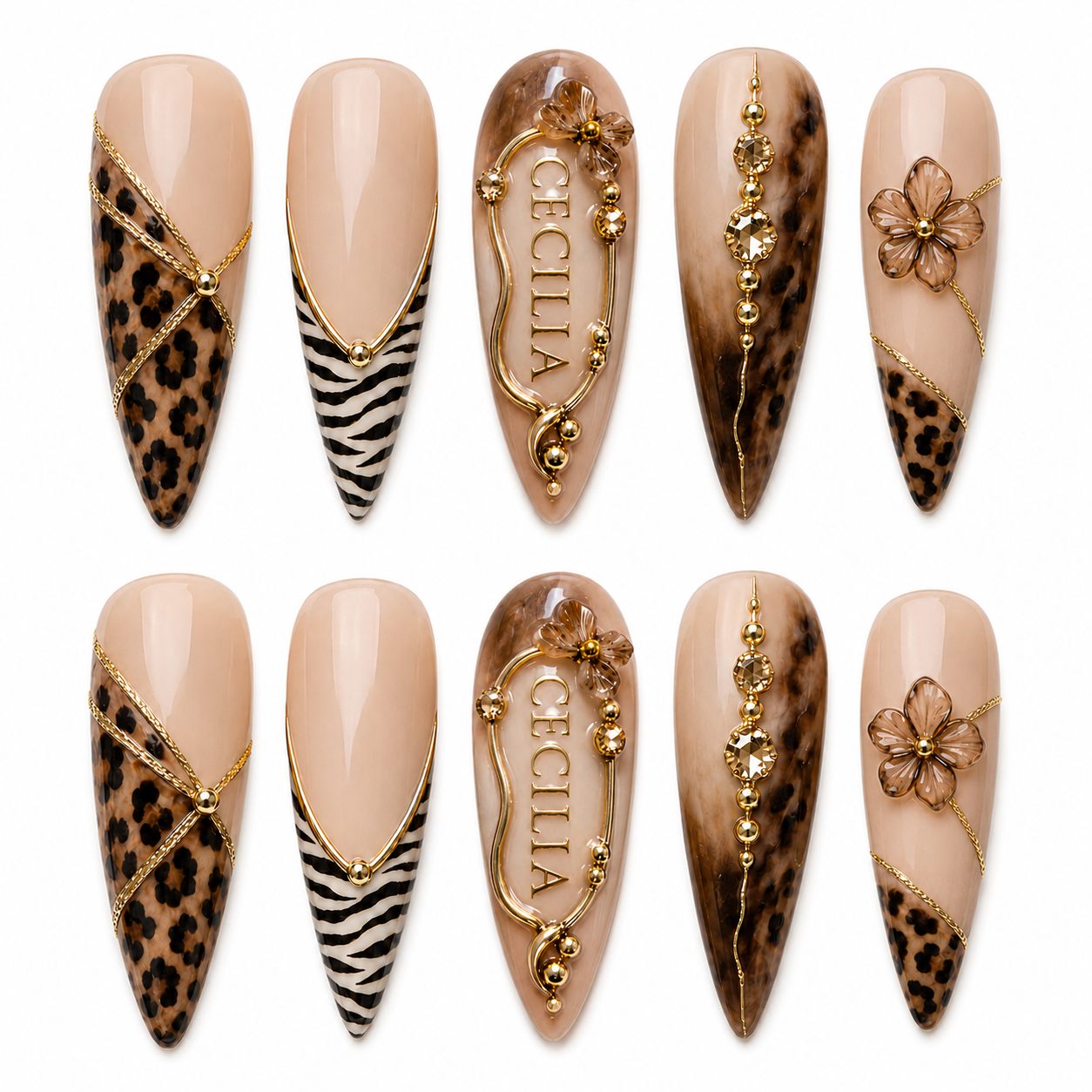 Velvet Safari - Personalized Press-On Nails