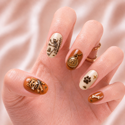 Haunted Bone Chase- Personalized Press-On Nails
