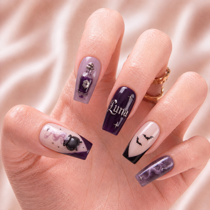 Violet Potion Ritual - Personalized Press-On Nails
