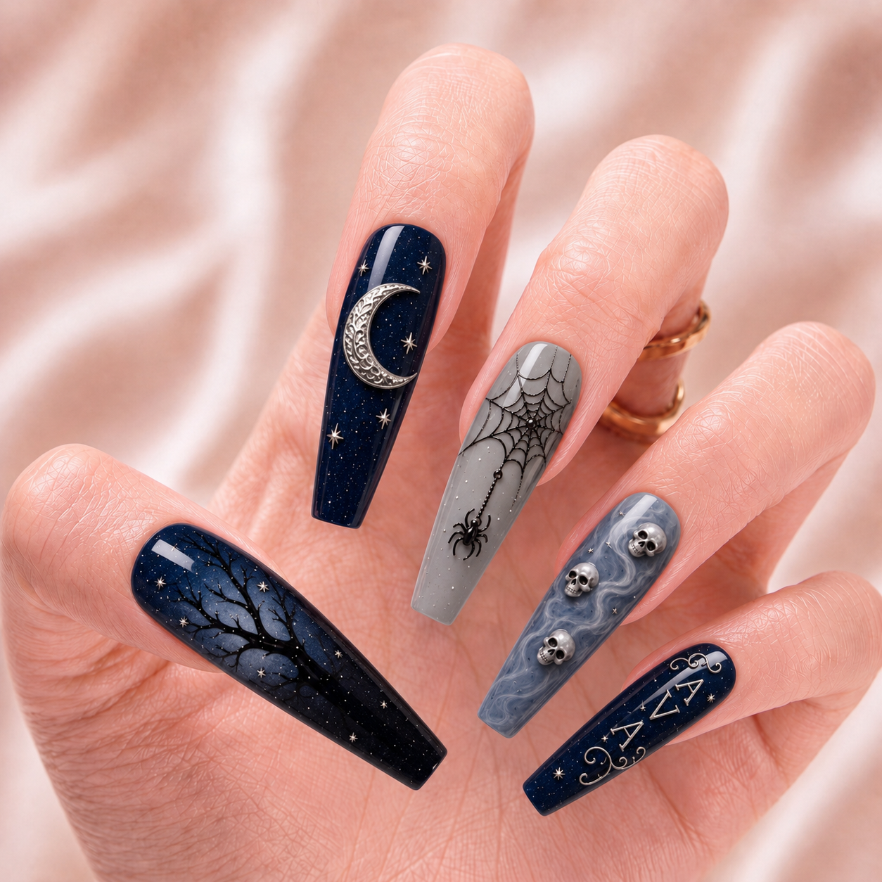 Midnight Moon Haunting - Personalized Press-On Nails