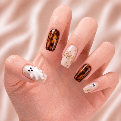 Amber Spirit Veil- Personalized Press-On Nails