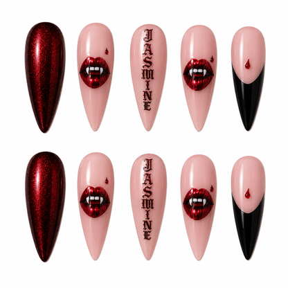 Vampire Kiss - Personalized Press-On Nails