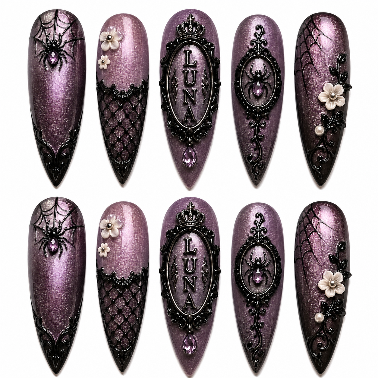 The Violet Relic - Personalized Press-On Nails