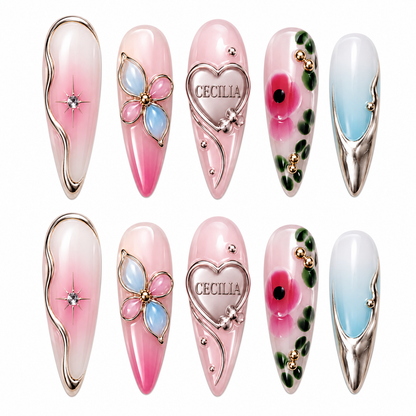Petal Symphony - Personalized Press-On Nails