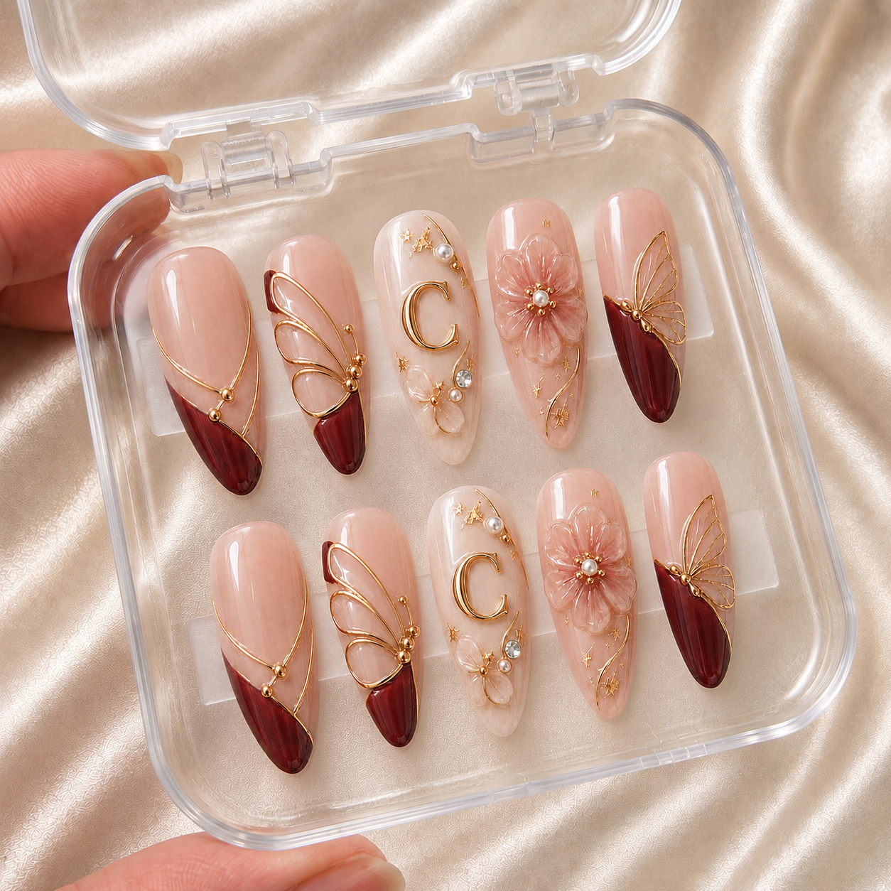 Blush Monarch - Personalized Press-On Nails