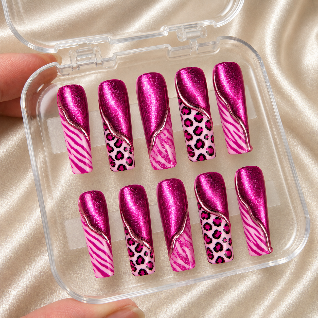 Pink Leopard - Press-On Nails