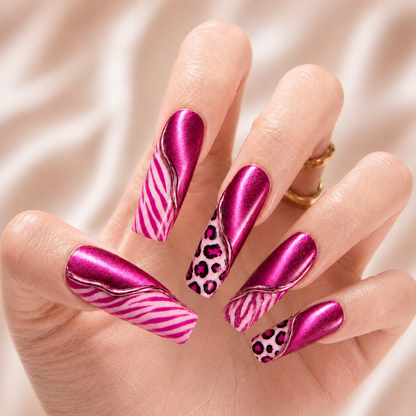Pink Leopard - Press-On Nails