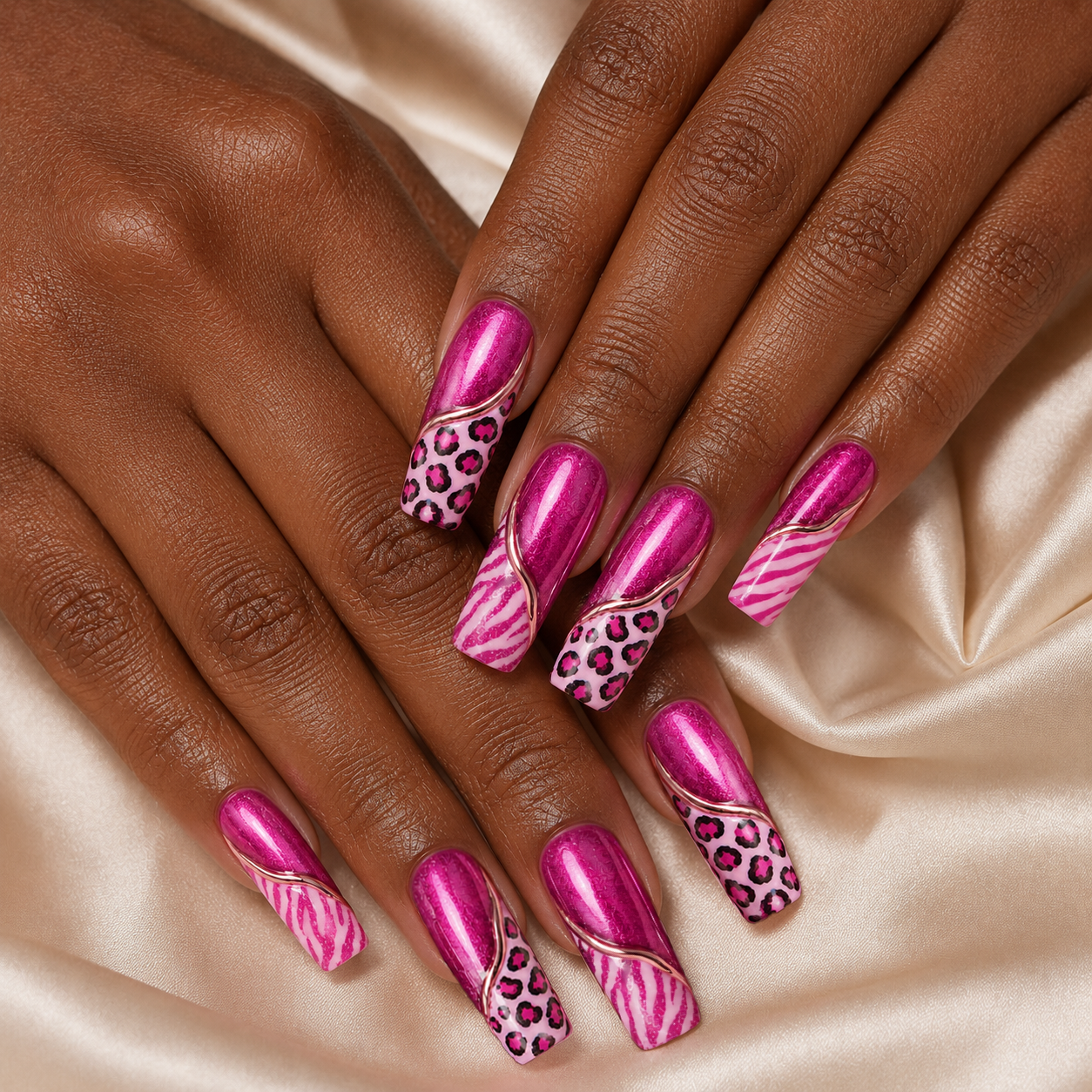 Pink Leopard - Press-On Nails
