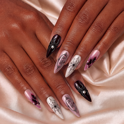 Dark Rose Affair - Personalized Press-On Nails