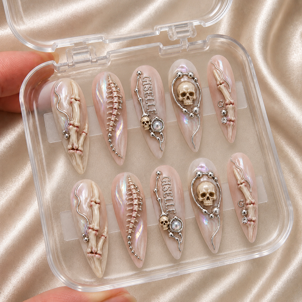 Ivory Remains - Personalized Press-On Nails