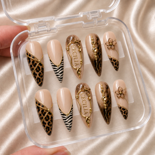 Velvet Safari - Personalized Press-On Nails