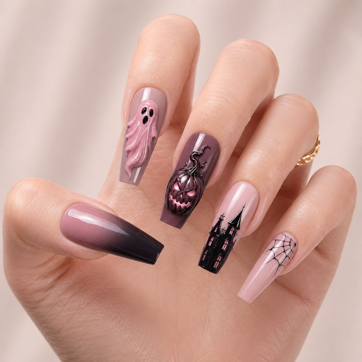 Dusty Rose Haunting- Personalized Press-On Nails