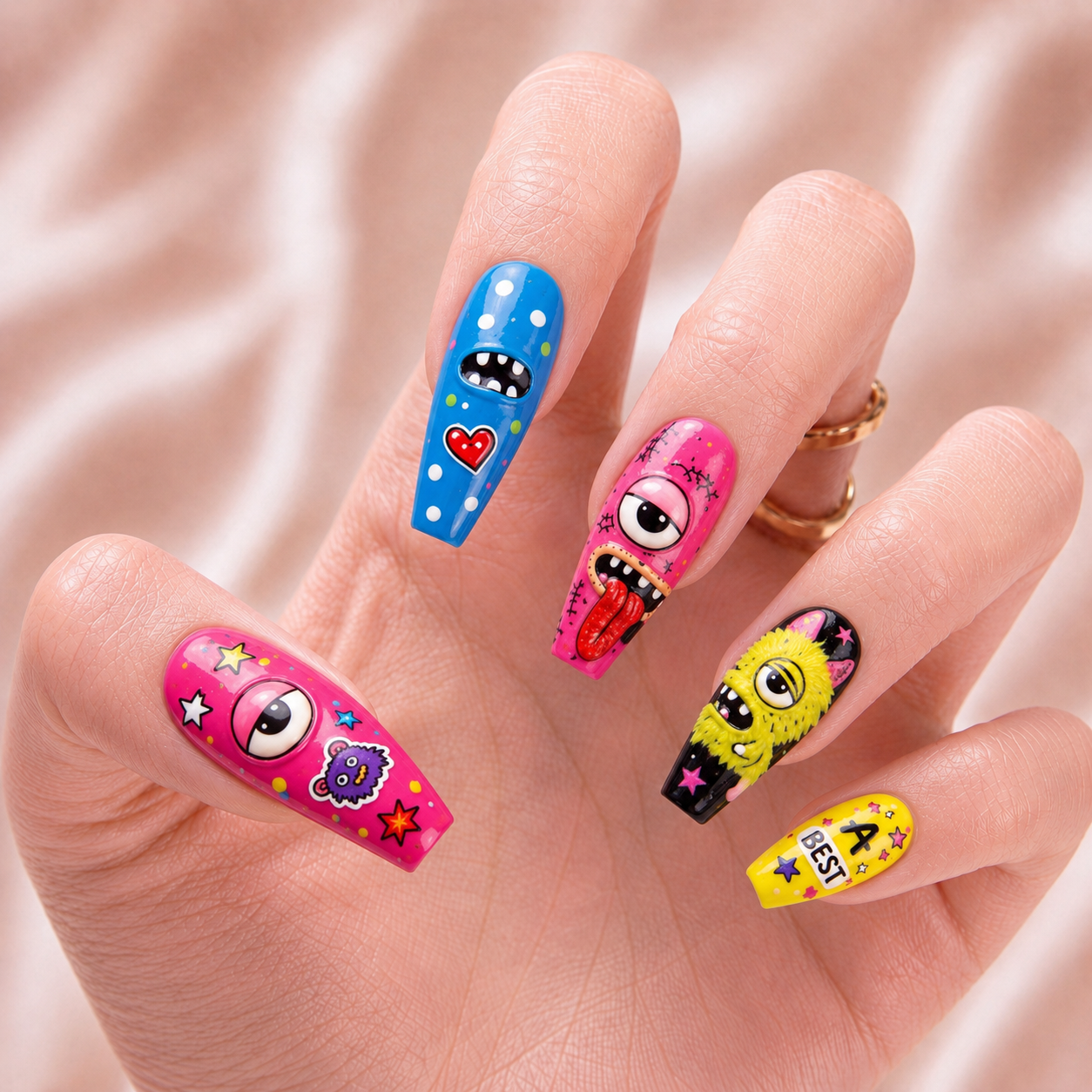 Fuggler Monster Bestie - Personalized Press-On Nails