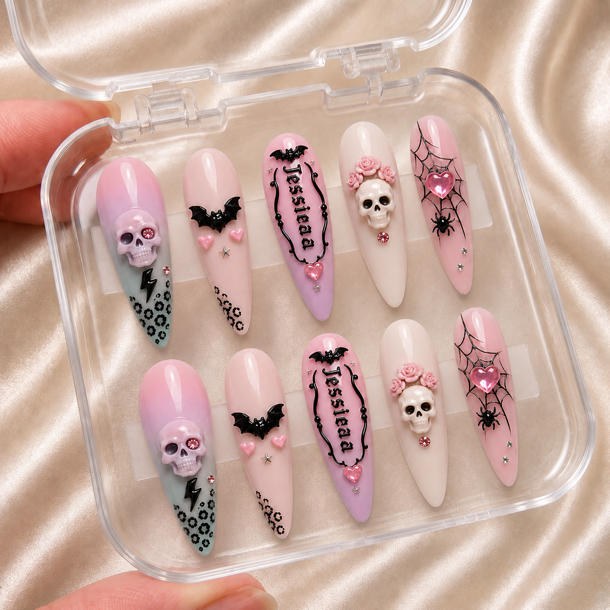 Sugar Skull Crush - Personalized Press-On Nails