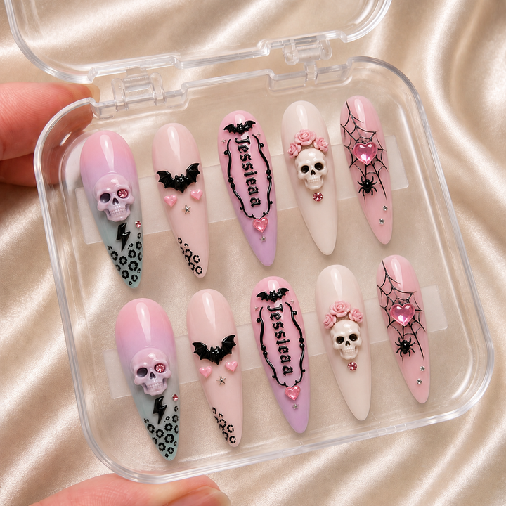 Sugar Skull Crush - Personalized Press-On Nails