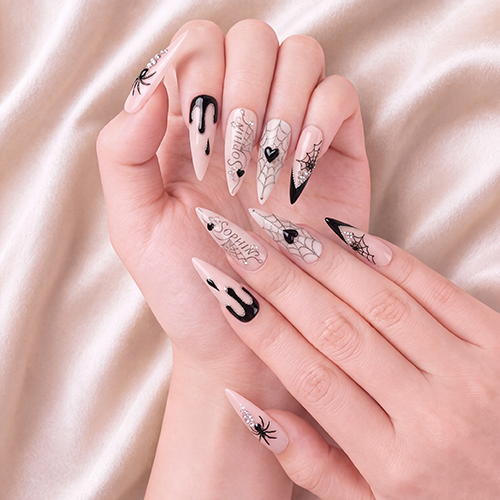 Black Heart Affair - Personalized Press-On Nails