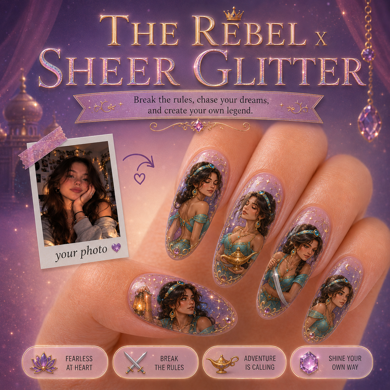 CUSTOMIZE PRINCESS NAILS