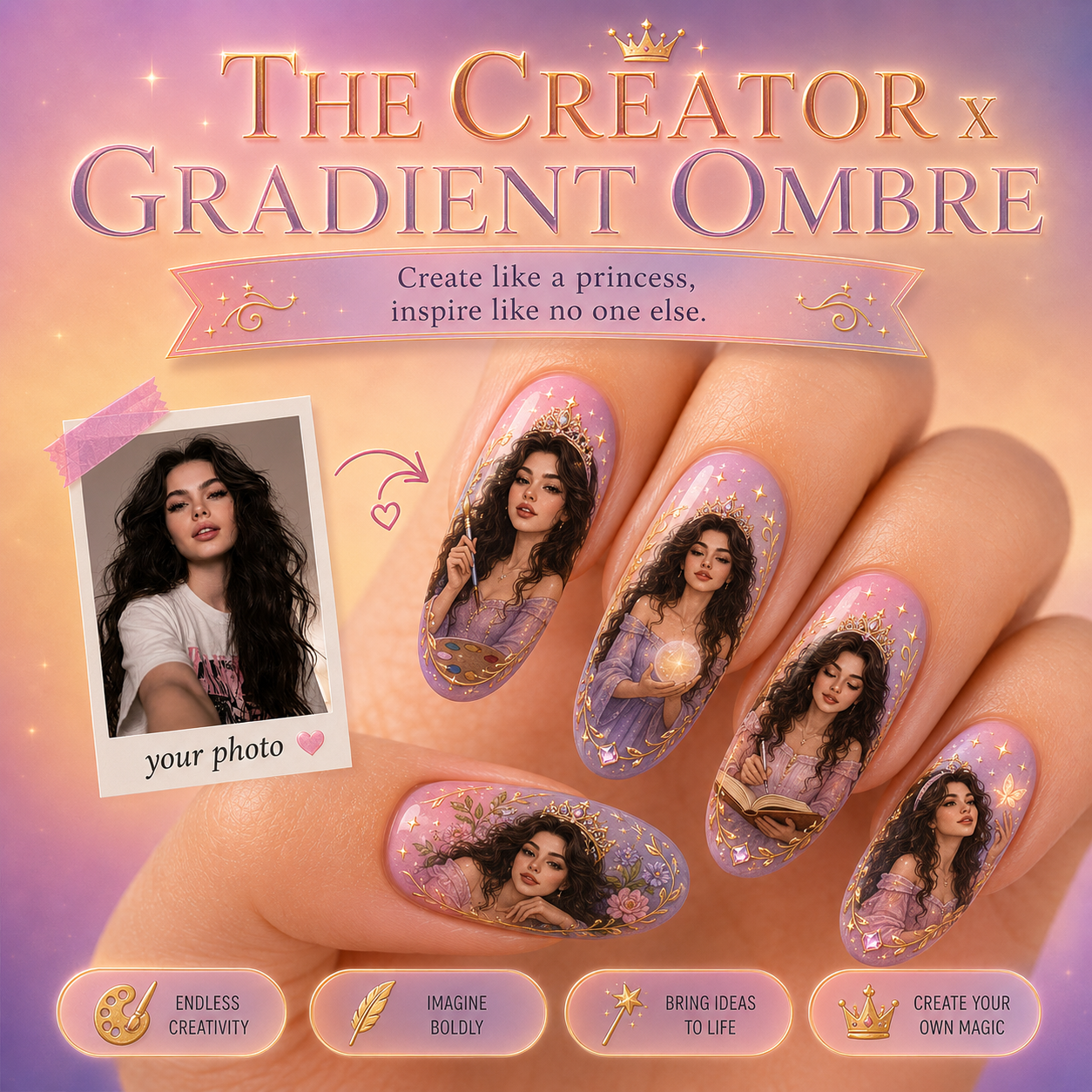 CUSTOMIZE PRINCESS NAILS