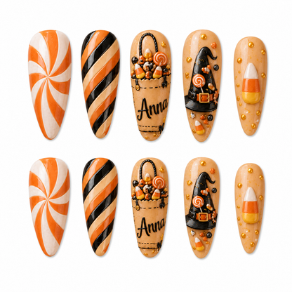 Sweet Witch Candy - Personalized Press-On Nails