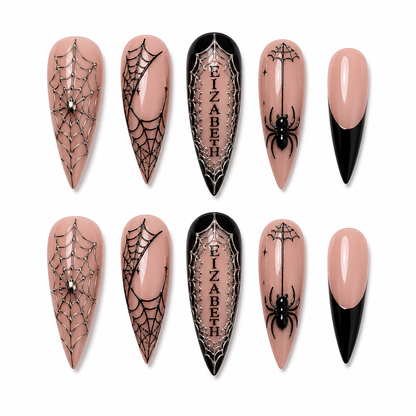 Midnight Spinner - Personalized Press-On Nails