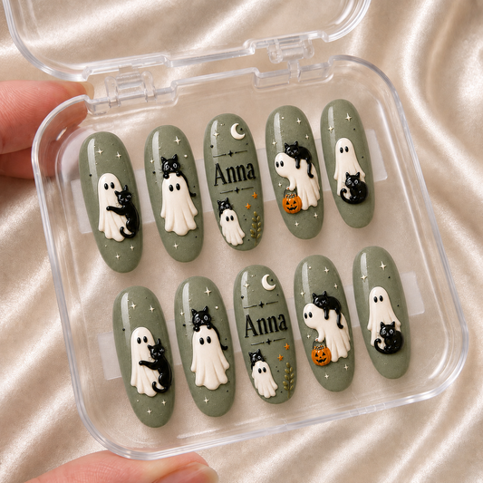 Phantom Purr - Personalized Press-On Nails