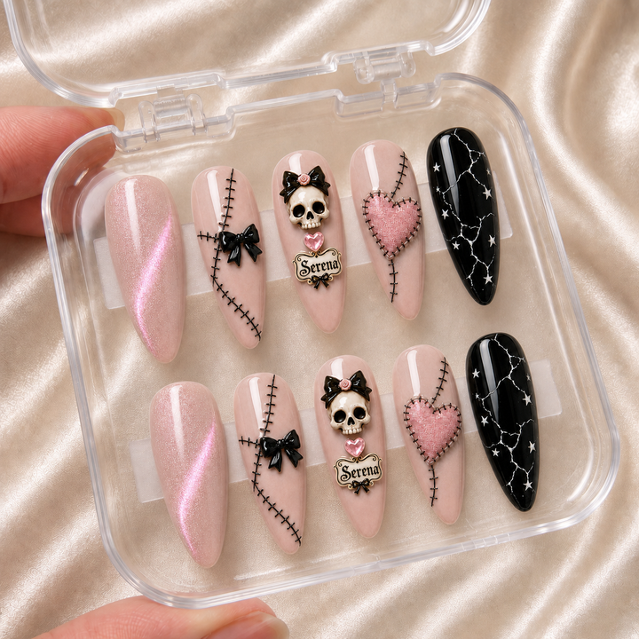 Stitched in Starlight - Personalized Press-On Nails