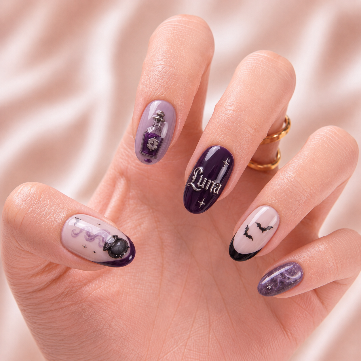 Violet Potion Ritual - Personalized Press-On Nails