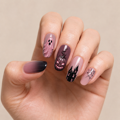 Dusty Rose Haunting- Personalized Press-On Nails