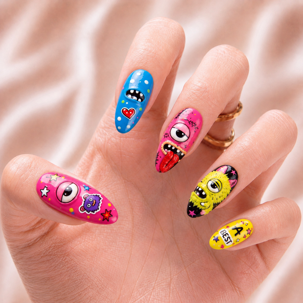 Fuggler Monster Bestie - Personalized Press-On Nails