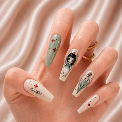 Heal & Hex Besties  – Personalized Press-On Nails
