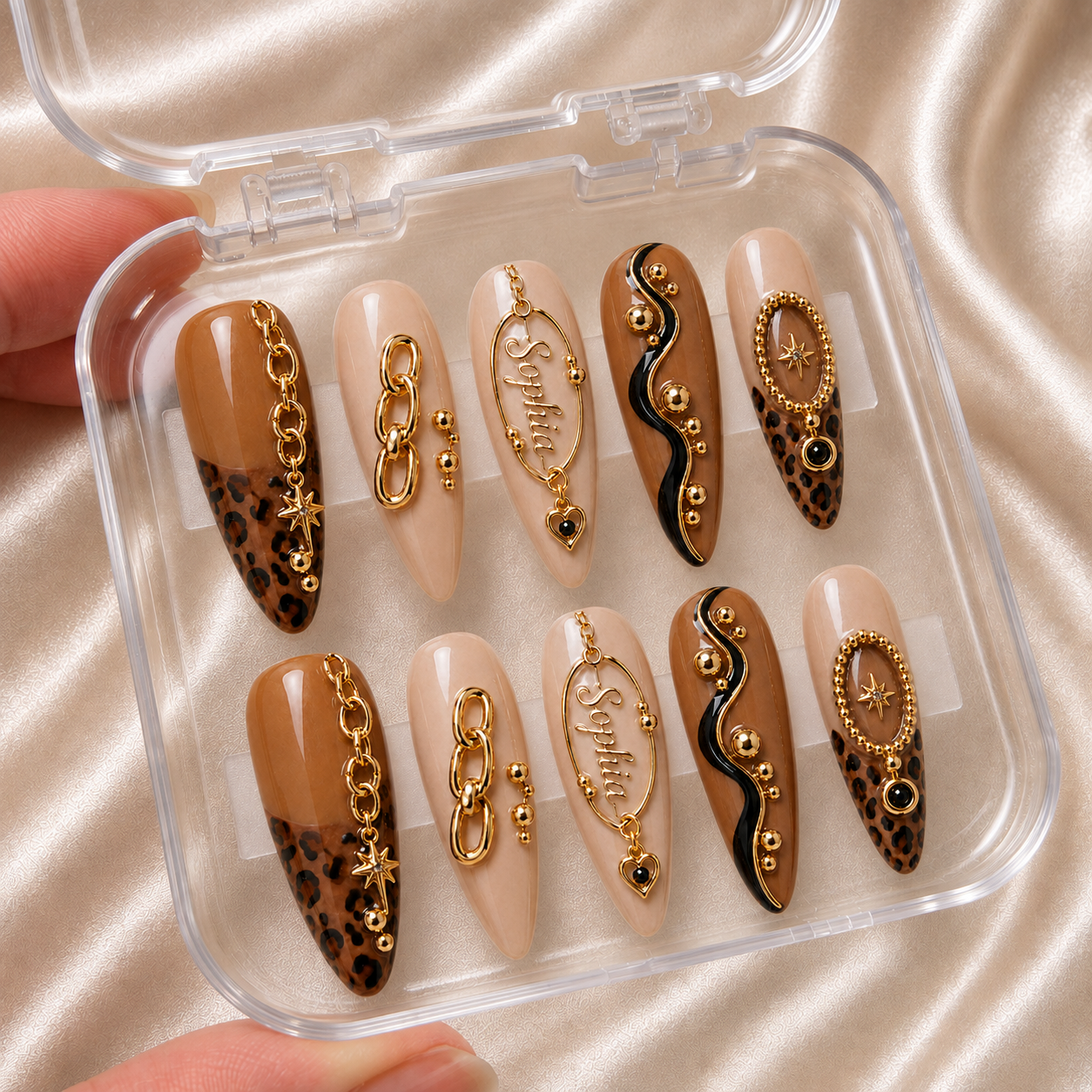 Black Heart Luxe - Personalized Press-On Nails