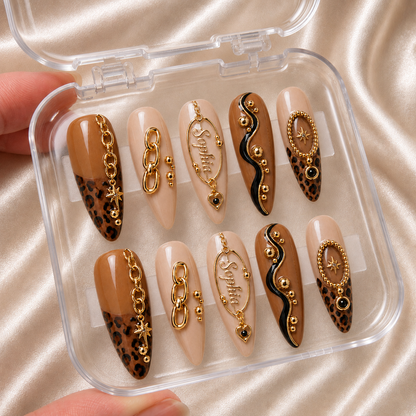 Black Heart Luxe - Personalized Press-On Nails