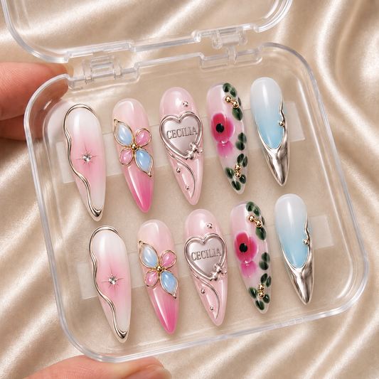 Petal Symphony - Personalized Press-On Nails